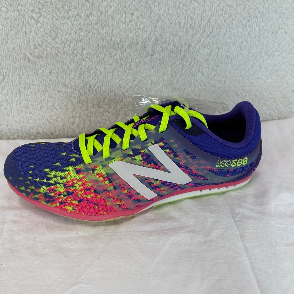 New Balance MD500 P5 Womens 8 Purple Pink Yellow Track Field Racing Spikes NEW - Picture 13 of 16